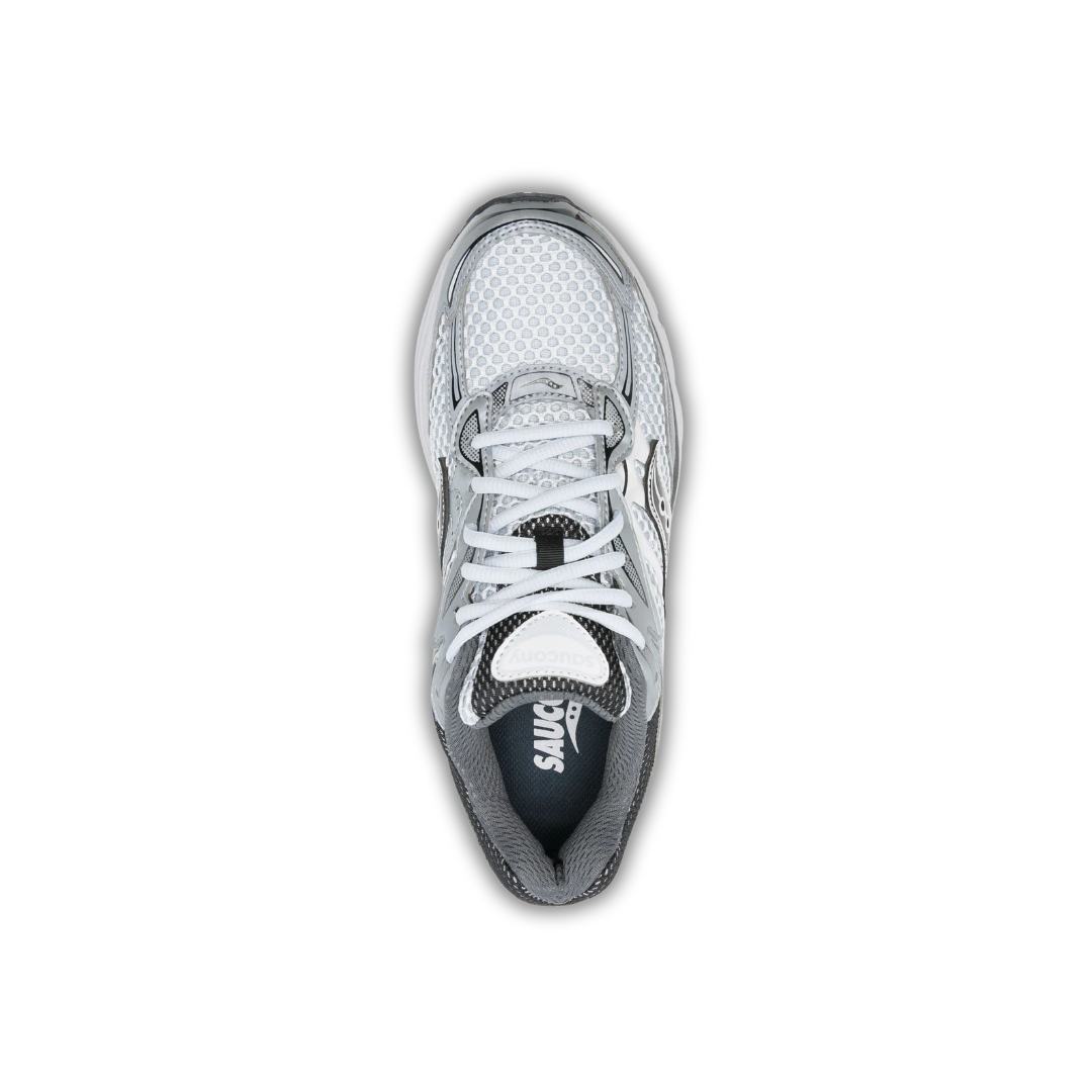 Saucony OMNI 9 coloris White & Grey — vue 3